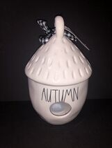 NWT Rae Dunn AUTUMN Acorn White Birdhouse Ceramic Fall Thanksgiving Magenta - $203.90 MXN