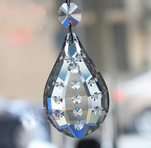 10pcs/Set Pipa Raindrops Clear Crystal  Prisms Chandelier Lamp Part Pendants - £17.03 GBP