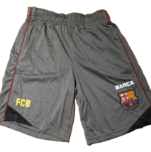FCB Futbol Barca Boys Large Gray Shorts New - £11.35 GBP