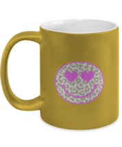 Inspirational Mugs Leopard Happy Face Gold-M-Mug  - £14.98 GBP