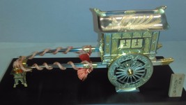 Vintage Asian Oriental ornate golden chariot buggy rickshaw tassle collectible - £63.28 GBP