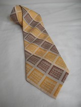 Vintage Mod Brown Yellow Grey Geometric tie necktie - $921.05 MXN