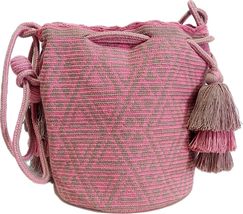 Handmade Large Wayuu Bag  Colombian Crochet Tote Mochila  Woven Tribal... - $2,100.72 MXN