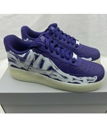 Nike Air Force 1 Low &#39;07 QS Purple Skeleton 2021 Halloween CU8067-500 Si... - £128.15 GBP
