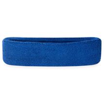 Cotton Sweat Sweatband Headband Yoga Gym Stretch Head Band Royal Blue - £13.55 GBP