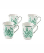 Four (4) Pioneer Woman ~ AGATHA GREEN ~ Stoneware Mugs ~ 3.25&quot; x 4.5&quot; - $84.20 CAD