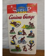 Curious George Monkey Stickers American Greetings 2 Sheets Sealed Vintage - $92.47 MXN