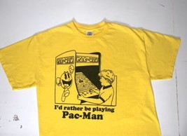 Pacman I&#39;d Rather Be Playing 2009 T Shirt Mens Large Made USA - $34.61