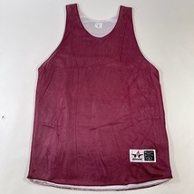 Vintage Alleson Athletic Tank Top Ringer Trikot Herren L Dunkelrot Weiß ... - $14.83