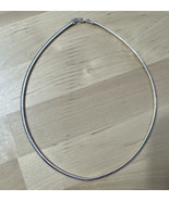Italian 16 inch Serpentine Chain Necklace Sterling Silver?? Italy Marked - $27.17 CAD