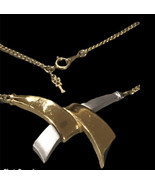 VTG Jewels by TRIFARI Abstract X Bow Pendant Choker Necklace Orig Crown 14” - €34,76 EUR