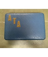 Vintage DELTA TAU DELTA Farrington Genuine Texol Jewelry Box Blue Frater... - $39.55
