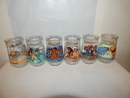 6 Welch&#39;s Glass Jelly Juice Jars Disney, Winnie the Pooh, Lion King, Dr. Suess - £34.99 GBP