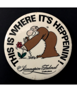 This is Where it&#39;s Heppenin! Hennepin Federal Minnesota Button Pin Monk ... - £9.43 GBP