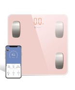Uten Smart Scale For Body Weight, 400 Lb, Pink, Bluetooth Bmi Electronic... - £32.22 GBP