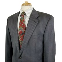 Lauren Ralph Lauren Suit Jacket Sport Coat 42L Gray Pinstripe Wool Two B... - $29.99