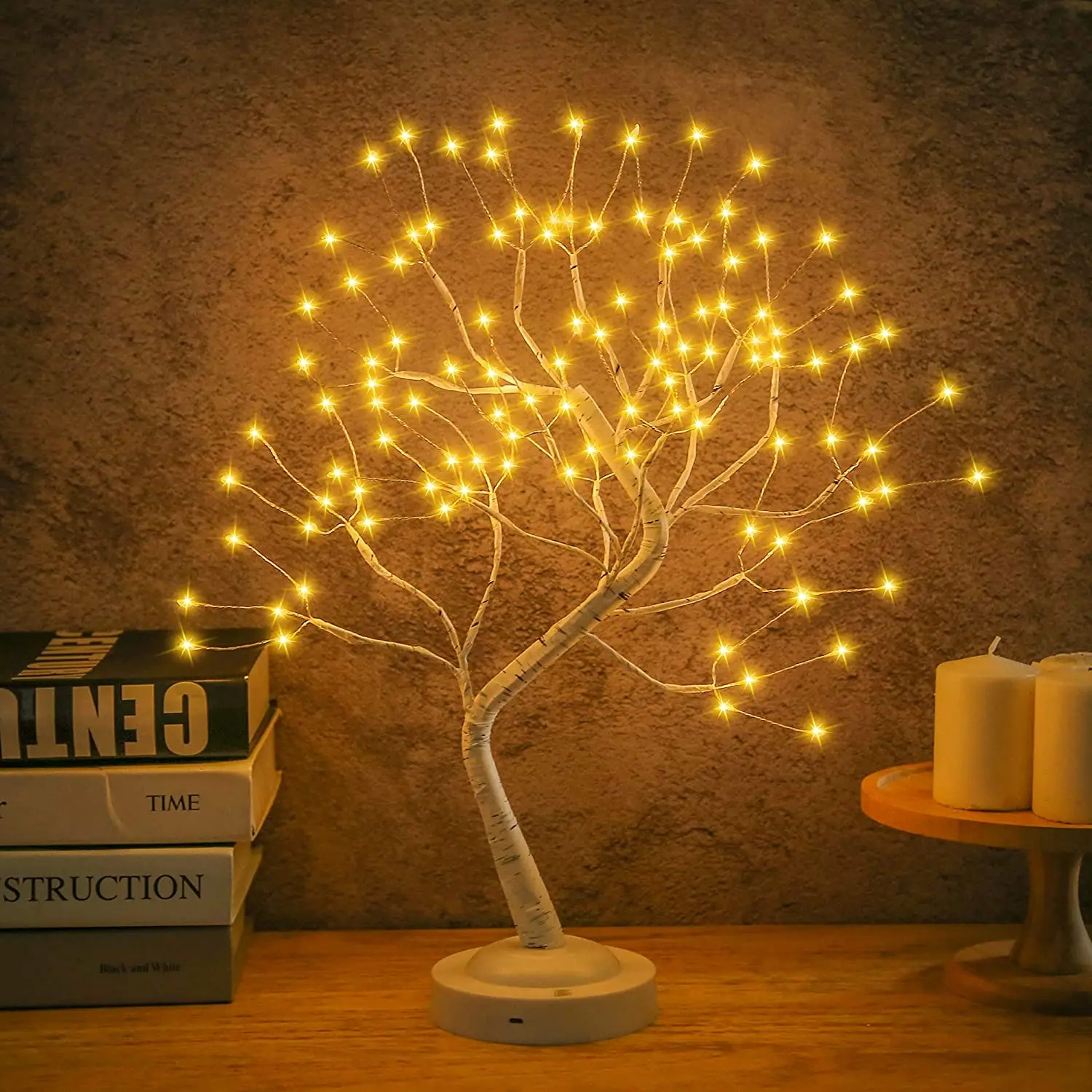 LED Tree Night Light 108LEDs Touch Switch Fairy Brich Night Lamp Table L... - $17.08