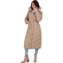 Steve Madden Women&#39;s Puffer Hooded Maxi Coat Long Champagne OLA522H Size XL - $65.34