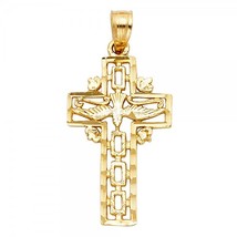 14K Yellow Gold Holy Spirit Dove Cross - £145.49 GBP