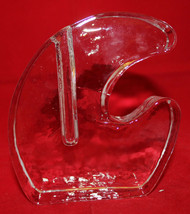 Mid century Modern Pukeberg Walther Design Solifleur Vase Art Glass Clear Rare - $80.29
