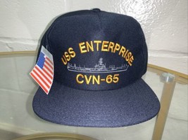 USS Enterprise CVN-65 Made In USA Navy Ship Military Hat Cap Vintage New W/ Tag - £16.97 GBP