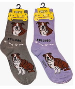 Bulldog Dog Socks Fun Novelty Dress Casual Unisex SOX  Puppy Pet Foozys ... - $16.23 CAD