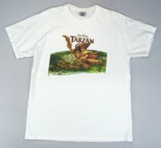 Tarzan Babies 1999 Vintage Disney Magasin Film Promo Taille L Blanc Grap... - $71.32