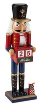 Wooden Nutcracker, 14&quot;, Uniformed Soldier With Christmas Countdown Holder 718,NP - £27.24 GBP