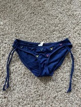 American Eagle Womens Navy Colorful Logo Print Bikin Swim Bottom Size XS... - $10.39