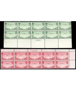 C21-22, Mint NH Plate Blocks of TEN Stamps CV $250 - Stuart Katz - £98.32 GBP