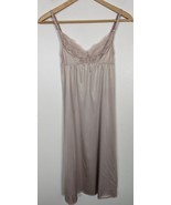 (#33) Vanity Fair Large 36 Beige Nude Slip Dress Lace L - $16.44