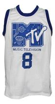 Steve Urkel #8 MTV Rock N Jock Basketball Jersey New Sewn White Any Size image 4
