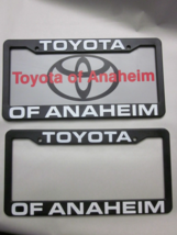 Pair of 2X Toyota of Anaheim License Plate Frame Dealership Plastic - $518.11 MXN