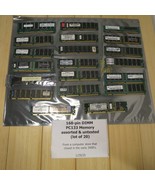Lot of 20 pieces - Assorted 168-pin 133 MHz PC133 RAM Memory - Untested - $884.71 MXN