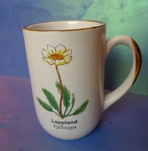 Vintage Scandinavian Pottery Ceramic MUG Cup LAPPLAND FJALLSIPPA flower ... - $15.08