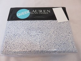 Ralph Lauren Willa Leaf 4P Queen Sheet Set Chambray  - £88.48 GBP
