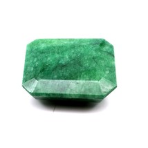 329Ct Natural Green Emerald Rectangle Faceted Gemstone - £83.04 GBP