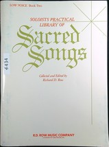 Soloists Practical Library of Sacred Songs Low Voice Book 2 1964 Music Book 434a - £7.07 GBP