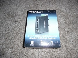 NOS TRENDnet TI-G50 5-Port Hardened Indst Gb DIN-Rail Switch 10 Gbps Switching - £117.96 GBP