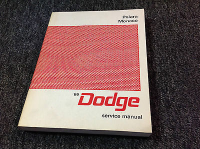 Primary image for 1966 Dodge Mopar POLARA & MONACO Service Shop Repair Workshop Manual NEW 66