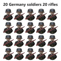 WW2 Military Soldier Building Blocks Action Figure Bricks Kids Toy 20Pcs/Set A4 - £18.84 GBP