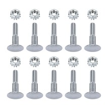 1 1/4&quot; Carriage Bolts And Nuts Sets Replacement For Overhead, Pack Of 10 Set - £32.29 GBP