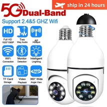 360 1080P E27 Light Bulb Camera Wireless Wi-Fi Ir Night Cam Smart Home S... - £32.90 GBP