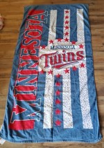 Minnesota Twins 100% Cotton 30&quot;x60&quot; Vintage Beach Towel Stars and Stripes  - £18.29 GBP