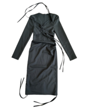 J KOO front and sides  ruched Tie  Long sleeve dress Size XS - £20.15 GBP