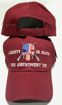 Liberty Or Death Come And Take It 1791 Nra 2Nd Amendment Burgundy Red Hat Cap - £15.94 GBP