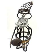 Metal Christmas 15&quot; Santa Claus Candle Holder RARE - €42,50 EUR