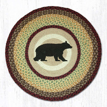 Earth Rugs RP-395 Cabin Bear Round Patch 27&quot; x 27&quot; - £39.56 GBP