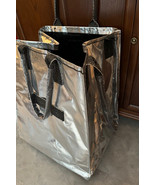 Silvery Foldable Rolling Large Shopping Tote Bag - $119.09