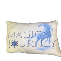 Disney Frozen 2 Magical Journey Silver Sequins Super Soft Throw Pillow 24x16 in  - £18.74 GBP